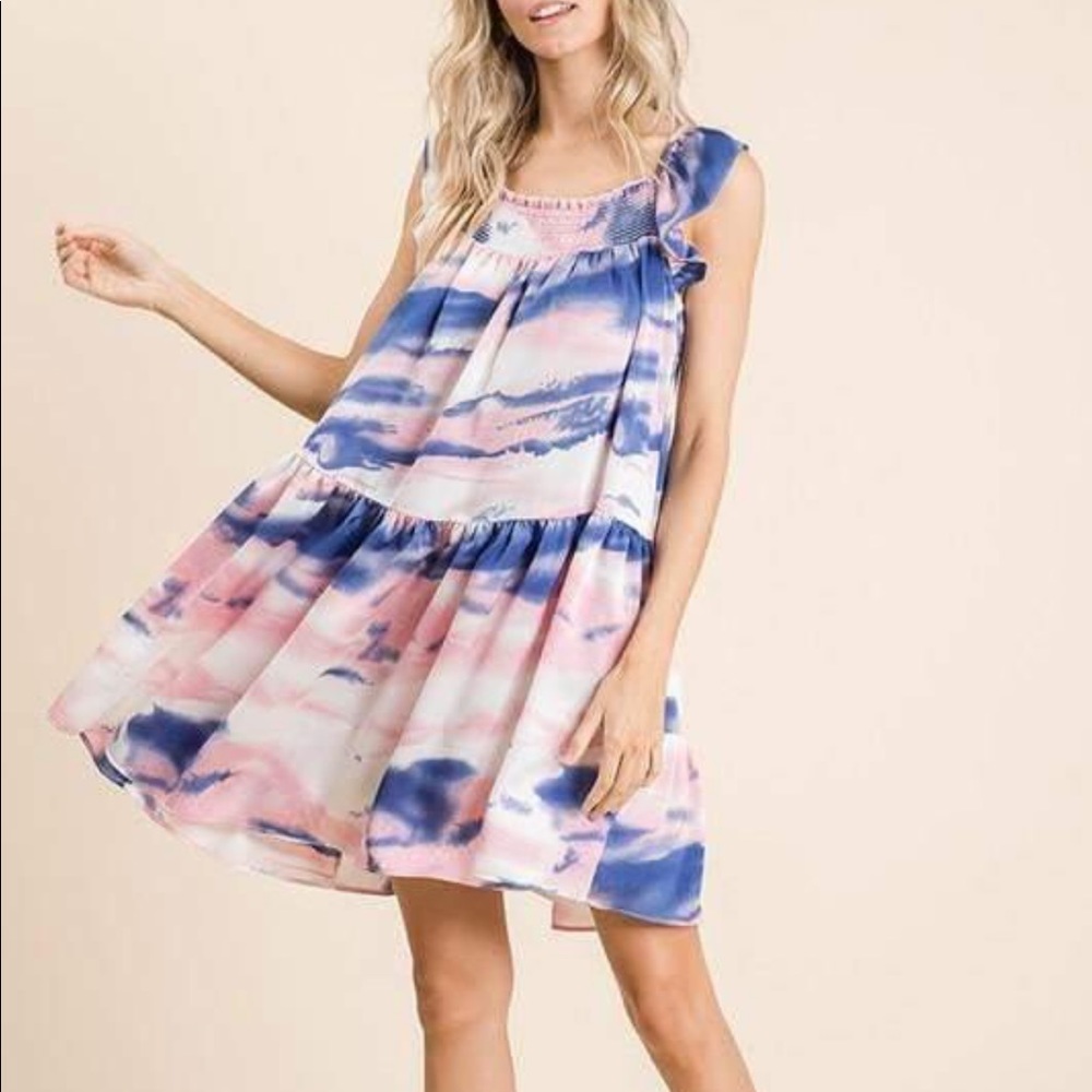 Tie Dye Lightweight Flowy Dress